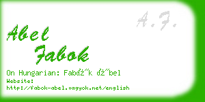 abel fabok business card